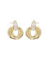 Pave Dangling Twisted Knot Stud Earring