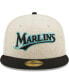 Фото #2 товара Men's White Florida Marlins Cooperstown Collection Corduroy Classic 59FIFTY Fitted Hat