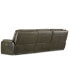 Фото #15 товара Hansley 3-Pc Zero Gravity Leather Sofa with 2 Power Recliners and Chaise, Created for Macy's