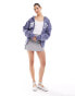 Фото #6 товара Miss Selfridge New York washed zip through hoodie in Navy