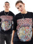 ASOS DESIGN unisex oversized graphic tee in black with Guns N Roses Tour prints