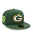 ფოტო #2 პროდუქტის Men's Green Green Bay Packers Super Bowl XXXI Citrus Pop 59FIFTY Fitted Hat