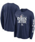 ფოტო #1 პროდუქტის Men's Derek Jeter Navy New York Yankees 2020 MLB Hall Of Fame Inductee The Call 2 The Hall Long Sleeve T-shirt