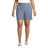 Фото #4 товара Plus Size Mid Rise Elastic Waist Pull On 7" Chino Shorts