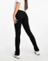 Bershka Tall bootcut flare in black Черный, 32 - фото #2