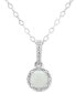 ფოტო #1 პროდუქტის Aquamarine Solitaire 18" Pendant Necklace (3/8 ct. t.w.) in Sterling Silver