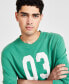 Фото #3 товара Men's Long Sleeve Crewneck Varsity T-Shirt, Created for Macy's