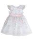 Фото #1 товара Платье Rare Editions Baby Floral Embroidered Mesh Social Dress with Diaper Cover