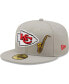 ფოტო #1 პროდუქტის Men's Gray Kansas City Chiefs City Describe 59FIFTY Fitted Hat