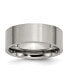 Фото #1 товара Titanium Brushed Flat Wedding Band Ring