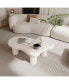 40 Inch Cream Cloud Shaped Coffee Table for Living Room