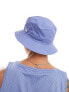 New Era logo bucket hat in blue