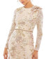 Women's Floral Embroidered Lace Trumpet Gown