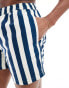 New Look tom striped swim shorts in navy