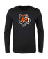 ფოტო #1 პროდუქტის Big Boys and Girls Black Cincinnati Bengals Primary Logo Long Sleeve T-shirt