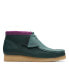 Фото #1 товара Clarks Wallabee Boot 26168831 Mens Green Leather Lace Up Chukkas Boots