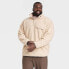 Фото #1 товара Men's Big & Tall High Pile Fleece Pullover Sweatshirt - Goodfellow & Co Cream LT