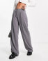 Фото #4 товара Only wide leg dad trouser in light grey