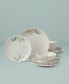 French Perle Berry Holly 12 Pc. Dinnerware Set, Service for 4