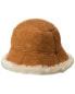 Фото #2 товара Surell Accessories Women's Chestnut Shearling Cloche Women's Brown