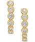 Lab-Grown White Sapphire Bezel Half Hoop Earrings (1-1/8 ct. t.w.) in 14k Gold-Plated Sterling Silver