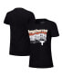 ფოტო #1 პროდუქტის Women's Black Texas Longhorns Repeat Slogan Boyfriend T-Shirt