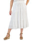 Фото #1 товара Petite Drawstring Tiered Midi Skirt, Created for Macy's
