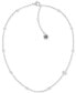 ფოტო #1 პროდუქტის Stainless Steel Metallic Orb Station Necklace, 16" + 2" extender