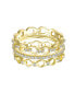 Фото #2 товара RA 14K Gold Plated Clear Cubic Zirconia Wide Band Ring