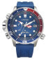 ფოტო #4 პროდუქტის Eco-Drive Men's Promaster Aqualand Blue Silicone Strap Watch 46mm