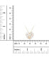 Macy's cubic Zirconia Scattered Cluster Heart 18" Pendant Necklace in Sterling Silver (Also in 14k Gold Over Silver or14k Rose Gold Over Silver)