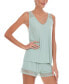 ფოტო #4 პროდუქტის Frances Knit Cami Tap Pajama Set