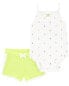 Baby 2-Piece Ice Cream Tank Bodysuit & Short Set 18M