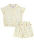 ფოტო #1 პროდუქტის Little Girls Daisy Top and Shorts Set