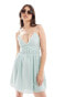 Фото #1 товара ASOS DESIGN strappy back cotton dobby sundress in sage