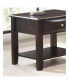 Simple Modern Look Wooden End Table Living Room Sofa Side Table Venner Drawer And Shelf