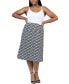 ფოტო #4 პროდუქტის Plus Size Elastic Waist Knee Length Skirt