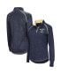 Фото #1 товара Свитшот женский Colosseum Navy Navy Midshipmen с длинным рукавом 1/4 Zip