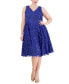 ფოტო #1 პროდუქტის Plus Size 3D Floral Sleeveless Midi Dress