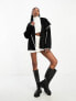 Фото #5 товара 4th & Reckless wool look oversized lapel jacket with contrast stitch in black