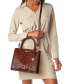 Small Caroline Melbourne Embossed Leather Satchel