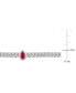ფოტო #3 პროდუქტის Lab-Grown Ruby Chain Link Bracelet (1-1/7 ct. t.w.) in Sterling Silver
