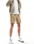 Фото #4 товара GANT drawstring logo stretch cotton shorts in khaki beige