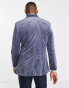 Topman velvet blazer in grey