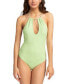 Фото #1 товара Juniors' Aruba Keyhole-Cutout One-Piece Swimsuit