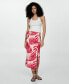 Фото #6 товара Women's Slit Detail Printed Skirt