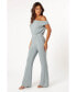 Фото #2 товара Women's Heather One Shoulder Jumpsuit