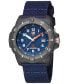 ფოტო #3 პროდუქტის Men's Swiss Eco Series Blue PET Strap Watch 46mm