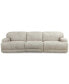 Фото #6 товара Sebaston 3-Pc. Fabric Sofa with 3 Power Motion Recliners, Created for Macy's