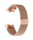 Unisex Fitbit Charge 3 Rose Gold-Tone Stainless Steel Watch Replacement Band